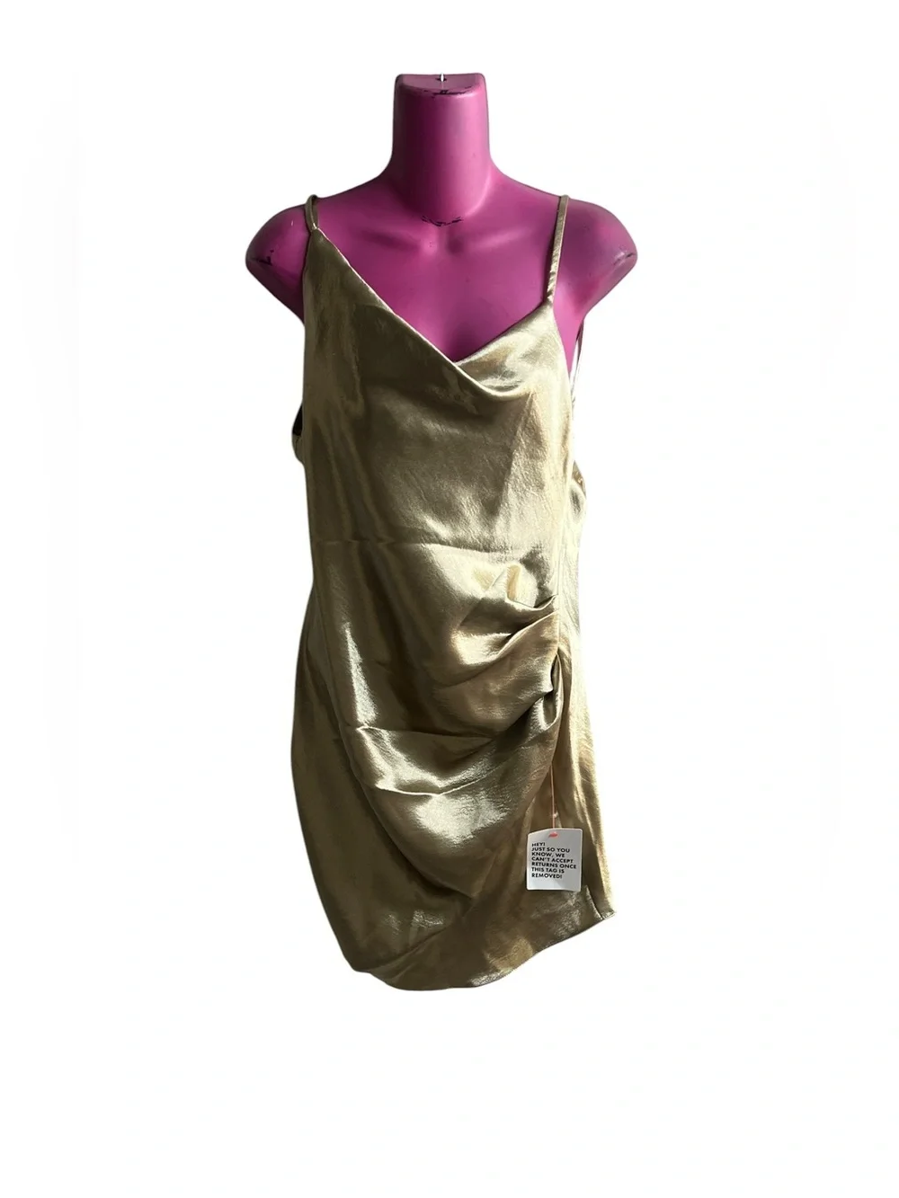 ASOS 4 gold mini dress